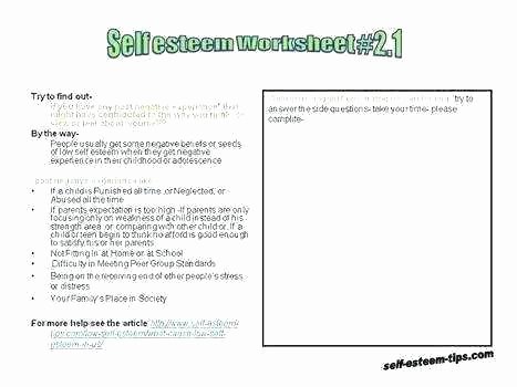 Self Esteem Worksheets Pdf Best Of Confidence Printable Worksheets Self Esteem Printable Worksheets