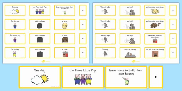 Sentence Starters for Kindergarten Best Of the Three Little Pigs Sentence Building Cards Story Pig Wolf