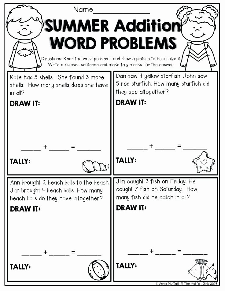 Sentence Starters for Kindergarten Fresh Number Families Worksheets Word Problems for All Download