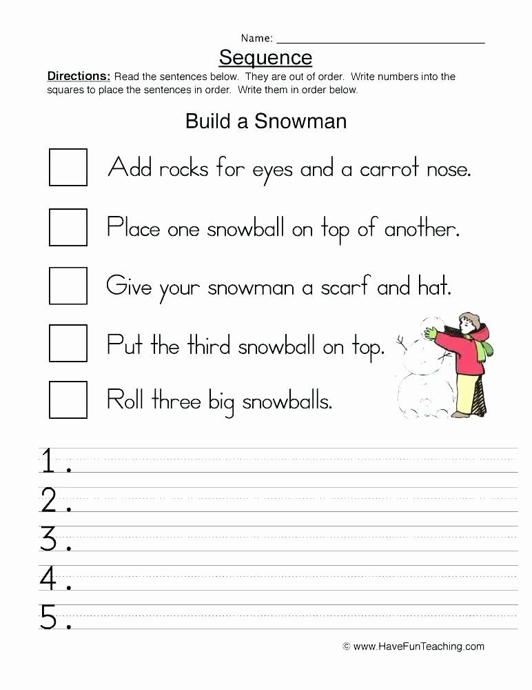 Sequence Worksheets 4th Grade Worksheet Sequencing events Worksheets Sequence Image