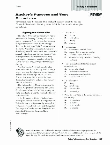Sequence Worksheets 5th Grade Text Structure Worksheets 5th Grade