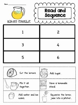 Sequence Worksheets for 1st Grade Read and Sequence Unit Makeover and A Lemonade Freebie