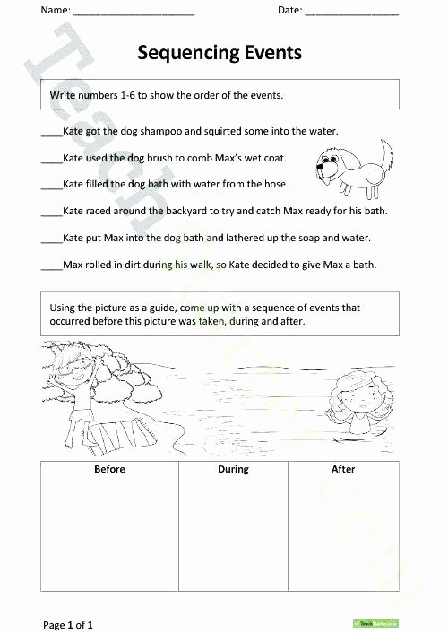 Sequence Worksheets for Kids Sequence events Worksheets Grade Spelling Ideas