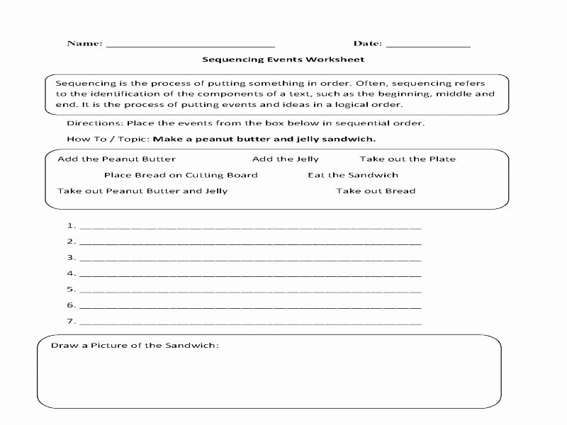 Sequencing events Worksheets Grade 6 Sequencing events Worksheets for Grade 5 Sequence events