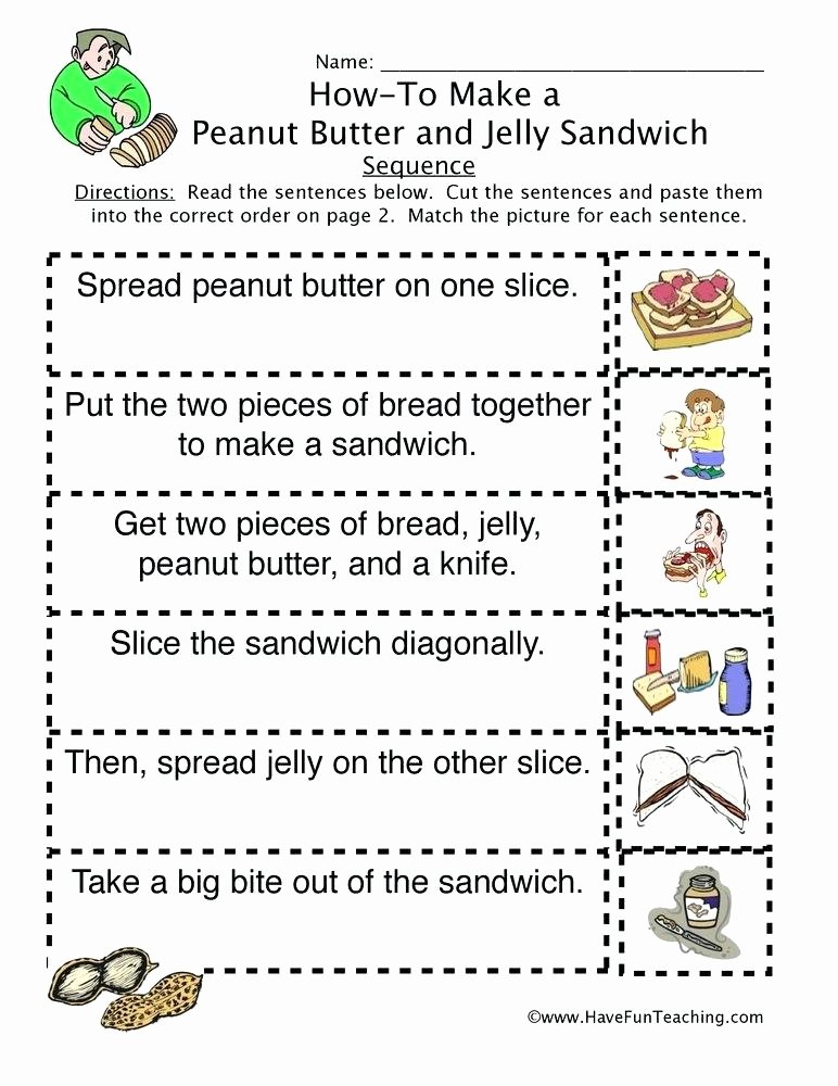 Sequencing Worksheet First Grade Sequencing events Worksheets for Grade 3
