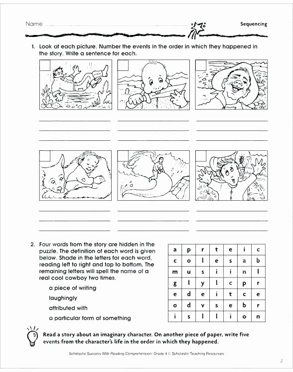 Sequencing Worksheet First Grade Sequencing events Worksheets for Grade 5 Sequencing