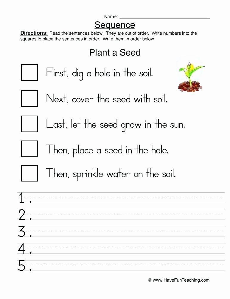 Sequencing Worksheets for 1st Grade Sequencing Worksheets 4th Grade