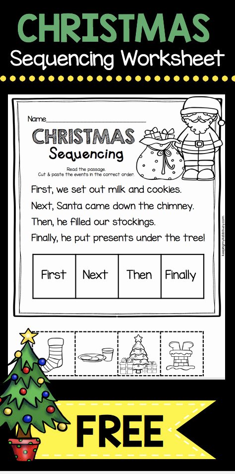 Sequencing Worksheets for Kindergarten 61 Christmas Worksheets for Kindergarten Blue History