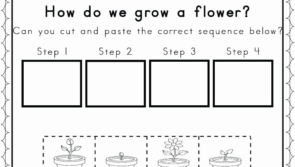 Sequencing Worksheets for Middle School Cut and Paste Worksheets for Kids