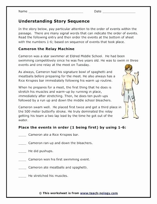 Sequencing Worksheets for Middle School Story Sequencing Worksheets Pdf