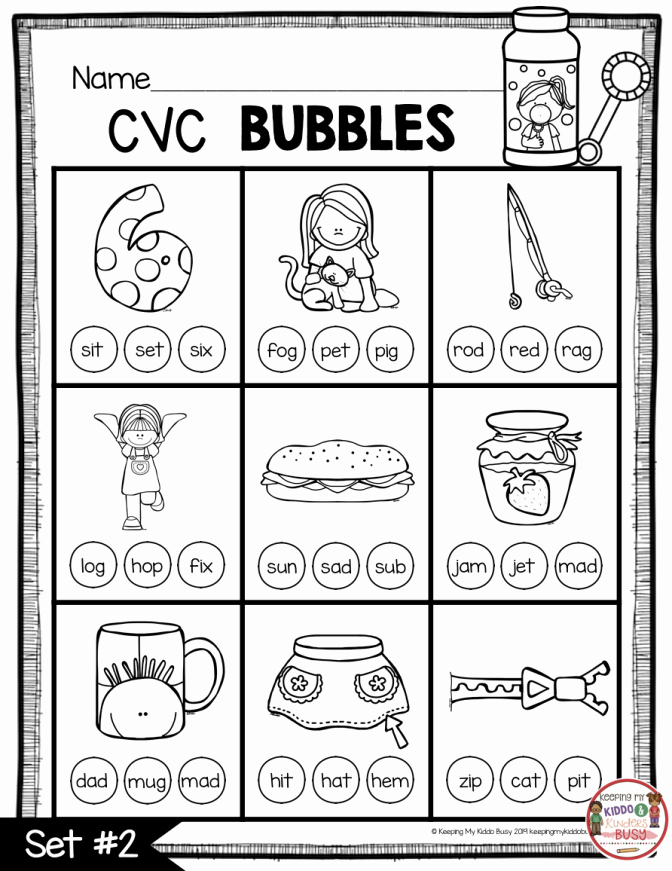 Short O Worksheets for Kindergarten Phonics Unit 4 Cvc Words Word Families Freebie Short Vowel