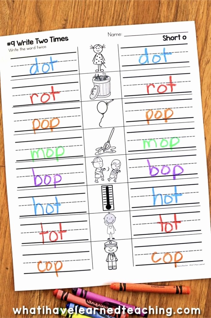 Short O Worksheets for Kindergarten Short O Phonics Worksheets Short O Cvc Words