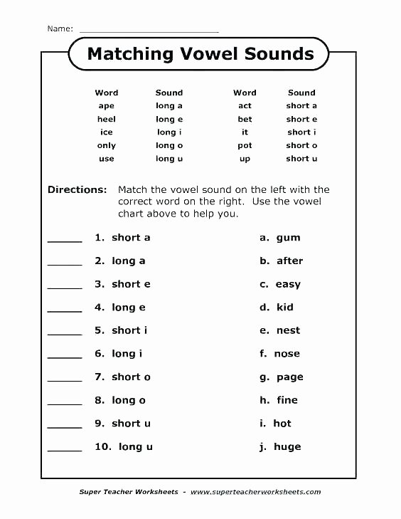 Short U Worksheets Pdf Long Vowel Worksheets Kindergarten and Short sounds for