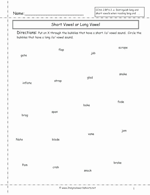 Short Vowel Worksheets 2nd Grade 2nd Grade Phonics Worksheets