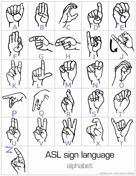 Sign Language Poster Printable American Sign Language Basic Conversational Munication