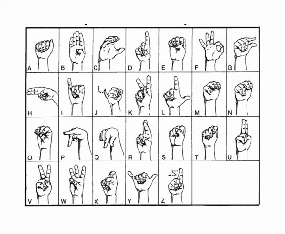 Sign Language Poster Printable Sign Language Alphabet Printable 104 Images In Collection