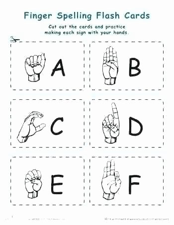 Sign Language Worksheets for Kids Free Sign Language Worksheets