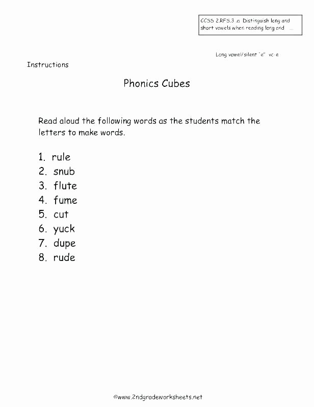 Silent E Worksheets 2nd Grade Best Of Long Vowel Silent E Worksheets Magic Grade for First Second