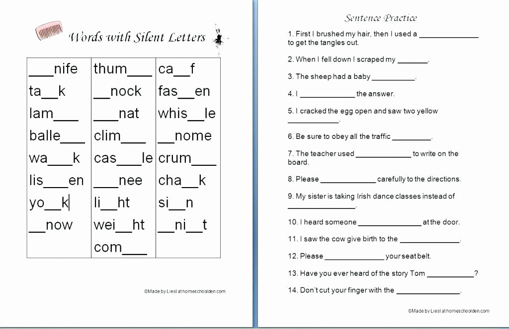 Silent Letters Worksheets Reading Three Letter Words Worksheets – Odmartlifestyle