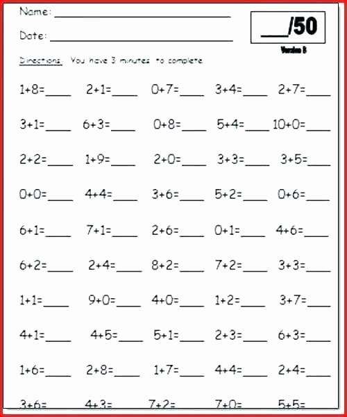 Simple Addition Worksheets for Kindergarten Free Printable Addition Worksheets