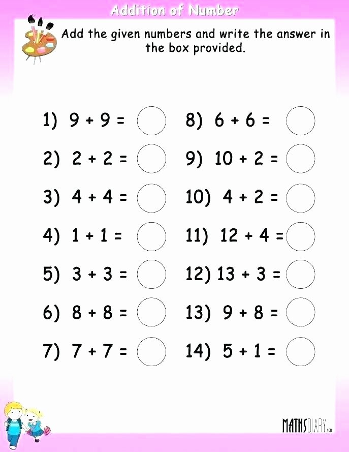 Simple Addition Worksheets with Pictures Grade Three Math Worksheets Collections Easy
