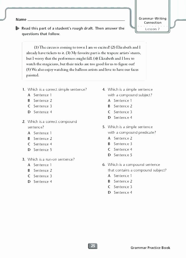 Simple Sentences Worksheet 3rd Grade Worksheets Grade Sentence Structure Free Bining Sentences