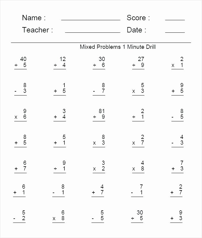 Simple Subtraction Worksheets for Kindergarten Grade Addition with Decimals Basic Math Worksheets