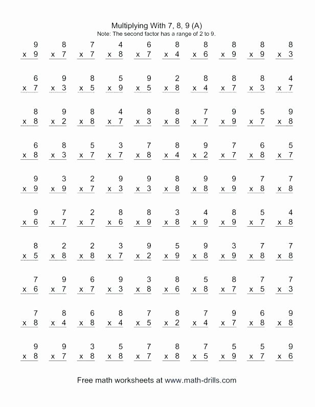 Single Digit Subtraction Drills 2 Minute Math Worksheets
