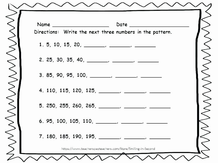 Skip Counting by 6 Worksheets Skip Counting Worksheets for Second Grade Count by