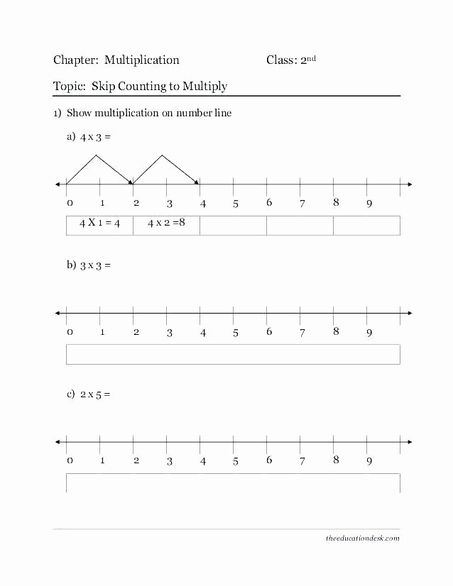 Skip Counting Worksheets 2nd Grade Number Line Skip Counting Worksheets