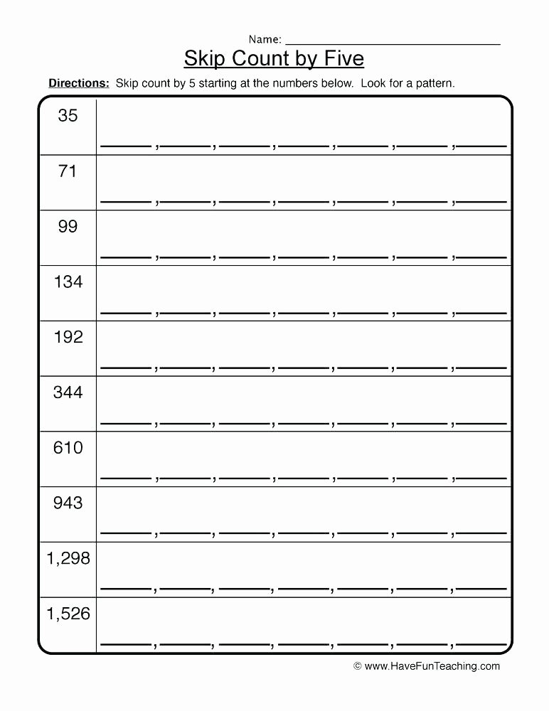 Skip Counting Worksheets 2nd Grade Printable Counting Worksheets for Kindergarten Kids Count