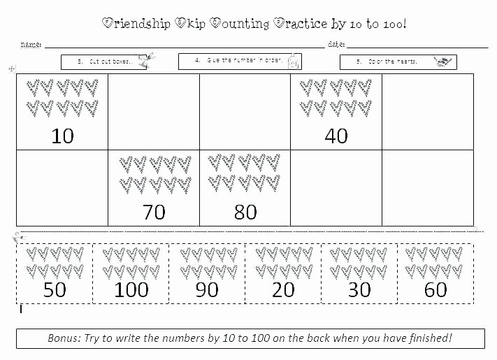 Skip Counting Worksheets 2nd Grade Skip Counting by 100 Worksheets