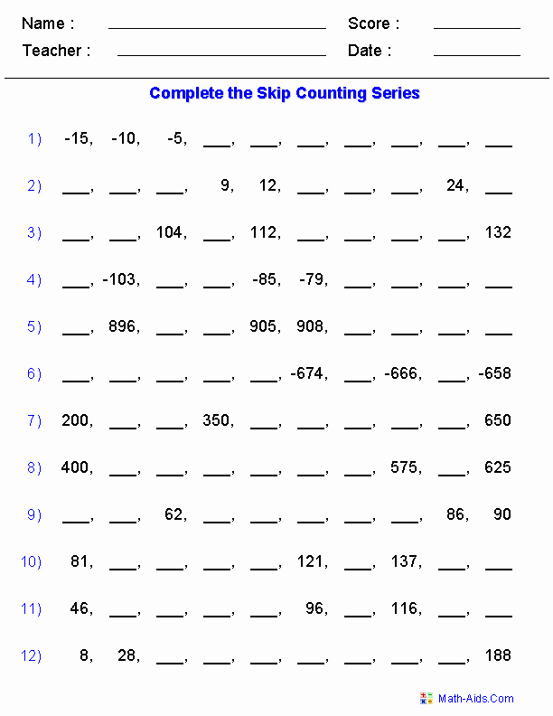 Skip Counting Worksheets 3rd Grade Math Worksheets On Shapes Grade 2