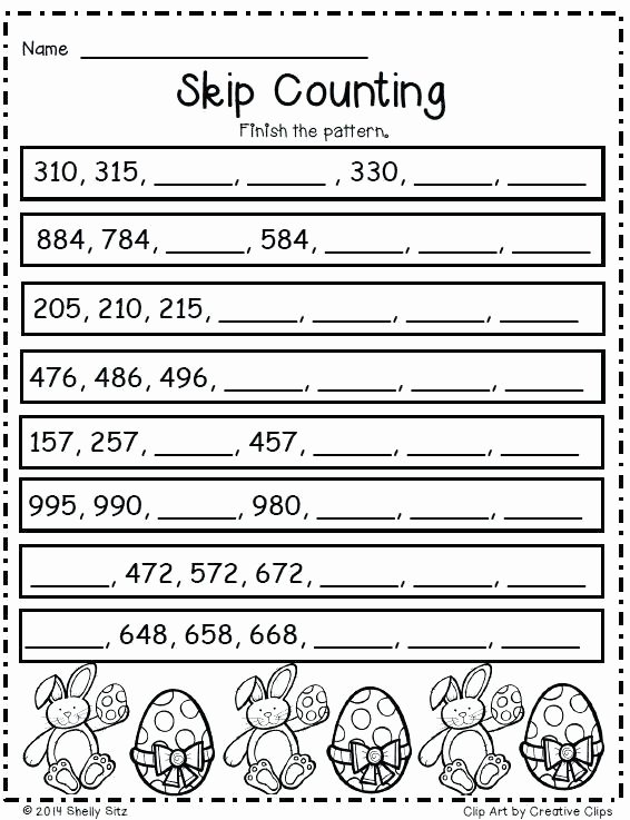 Skip Counting Worksheets 3rd Grade Skip Counting Worksheets for Second Grade