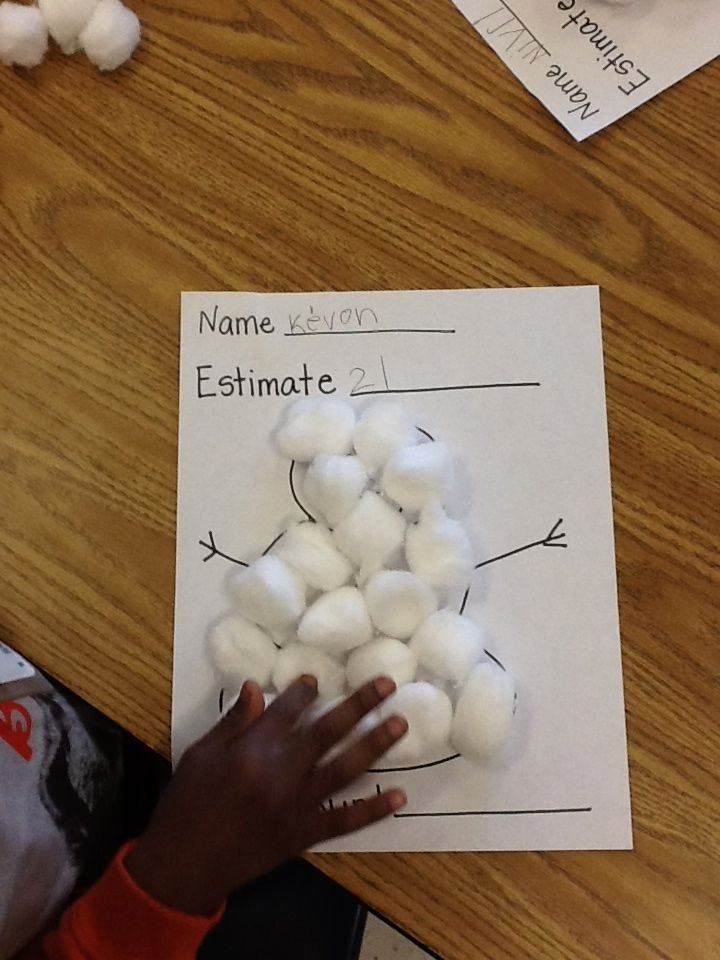 Snowman Math Worksheets Beautiful Estimate How Many Snowballs Will Fill Up My Snowman Little