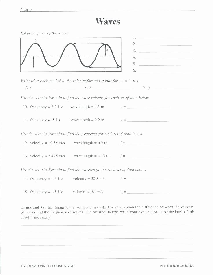 Sound Energy Worksheets 4th Grade Energy Worksheets for 2nd Grade