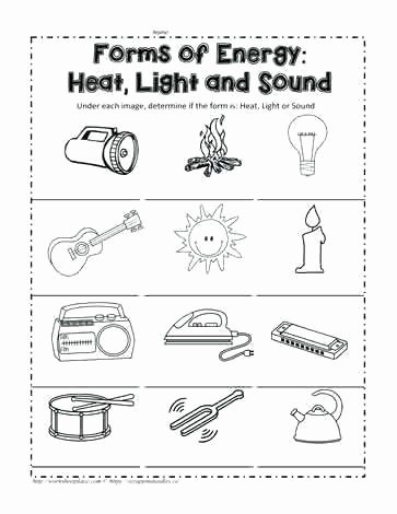 Sound Energy Worksheets 4th Grade forms Of Energy Worksheets – Deglossed