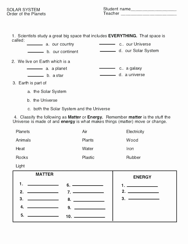 Sound Energy Worksheets 4th Grade Light Energy Worksheets