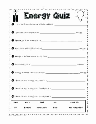 Sound Energy Worksheets 4th Grade Resources Science Energy Worksheets Heat for Grade Simple