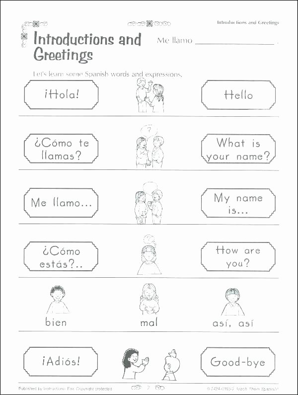 Spanish Alphabet Worksheets for Kindergarten Spanish Worksheets for Elementary Students