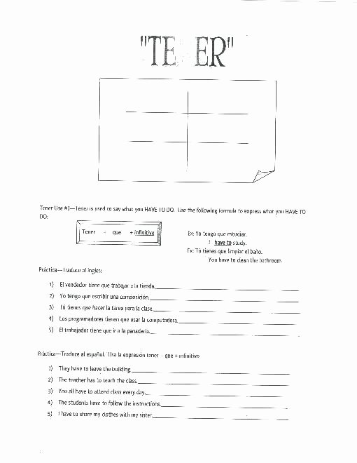 Spanish Conjugation Practice Worksheets Worksheet Infinitive Grade 2 Worksheets 2 Worksheets Free
