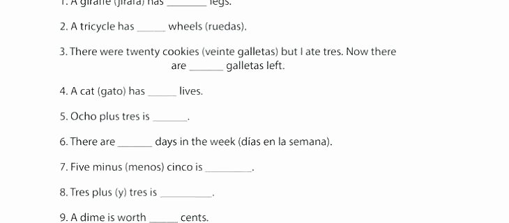 Spanish Reflexive Verbs Worksheet Printable Numbers In Spanish Worksheets – Primalvape