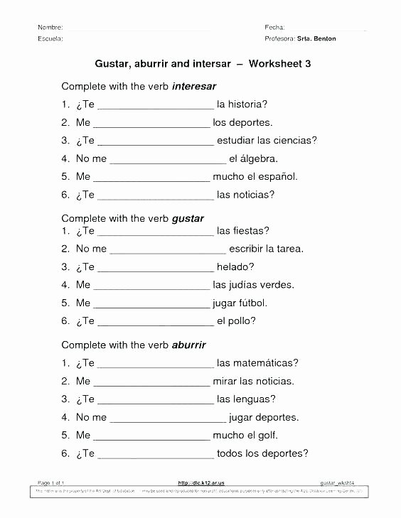 Spanish Reflexive Verbs Worksheet Printable Y En Basic Conversation Handouts Teaching Resources Teachers