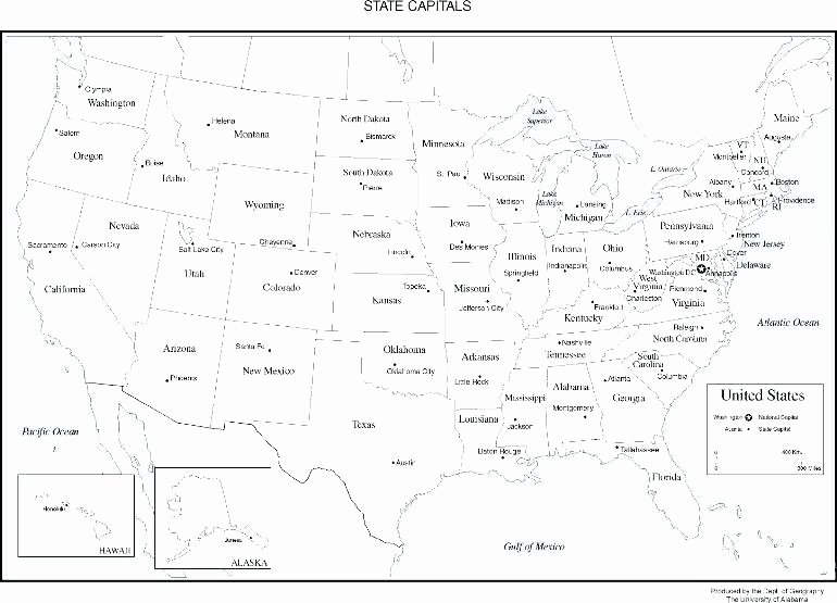 State Capitals Printable Quiz Map Of the 50 States and Capitals – Zetavape