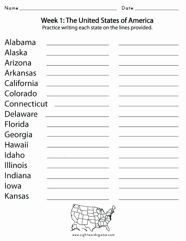 States and Capitals Matching Worksheet Geography Worksheets Usa Worksheets Printables Geography