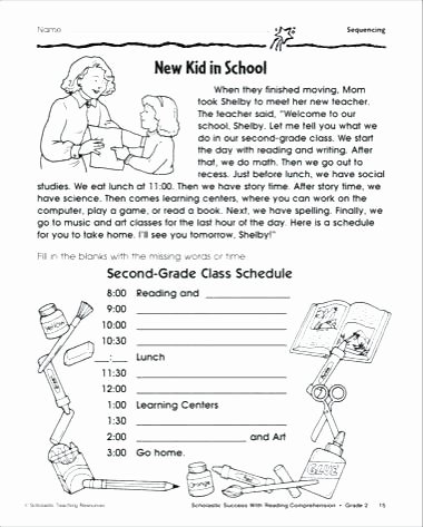 Story Sequencing Worksheets for Kindergarten Sequencing Worksheets Grade 3