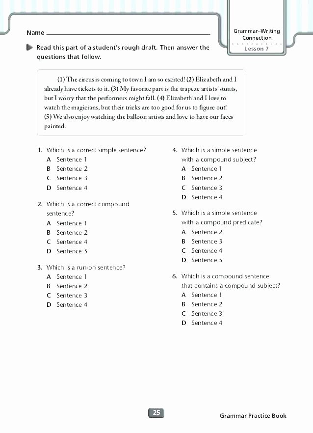 Subject Predicate Worksheet 6th Grade Verb Worksheets Worksheet Verbs Free Activities Subject