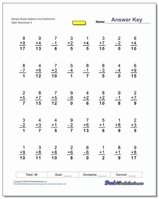 Subtraction Worksheet 1st Grade Addition Subtraction Worksheets 1st Grade