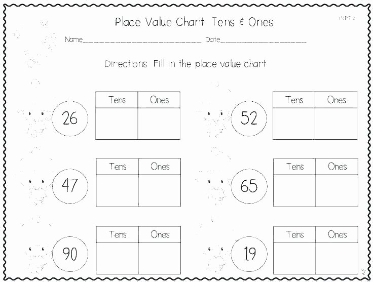 Subtraction Worksheets 1st Grade First Grade Place Value Activities First Grade Place Value