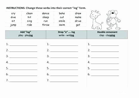 Suffix Ed Worksheet Add E More Cupcake Addition 1 Page Worksheet Adding
